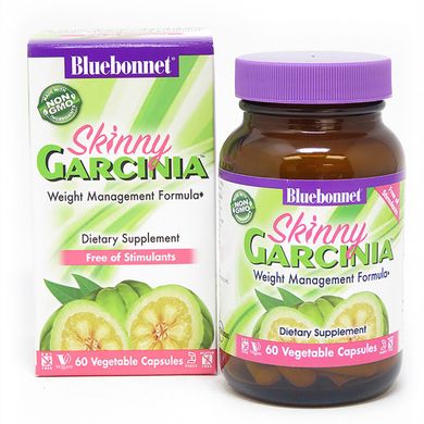 Гарцінія, формула управління вагою, Bluebonnet Nutrition, Skinny Garcinia, 60 вегетаріанських капсул (BLB-01102), фото