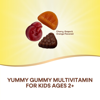Дитячі мультивітаміни Nature's Way Alive! Kids Premium Gummy Multivitamin | вишня, виноград і апельсин - 90 жувальних мармеладок, фото