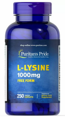 L-лізин, L-Lysine, Puritan's Pride, 1000 мг, 250 капсул (PTP-16013), фото
