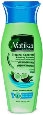 Шампунь для об'єму волосся, Vatika Tropical Coconut Shampoo, Dabur, 200 мл (DBR-70126), фото