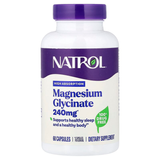Natrol, Гліцинат магнію, 120 мг, висока засвоюваність, 60 капсул, фото