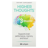 Natural Factors NFS-03050 Natural Factors, 3 Brains, Higher Thoughts, добавка для підтримки роботи мозку, 90 капсул (NFS-03050)