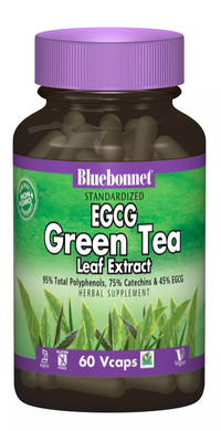 EGCG Экстаркт Листьев Зеленого Чая, Bluebonnet Nutrition, 60 гелевых капсул (BLB-01378), фото