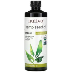 Nutiva, Органическое масло семян конопли, холодного отжима, 710 мл (NUT-10010), фото