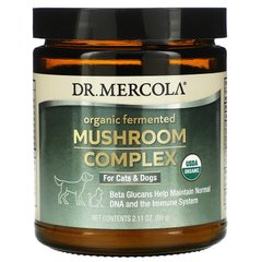 Dr. Mercola, органічний ферментований комплекс з грибами, для котів та собак, 60 г (MCL-01514), фото