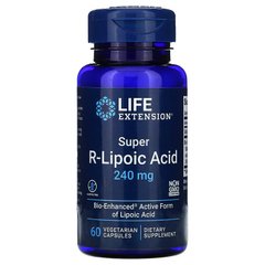 Life Extension, супер R-липоевая кислота, 240 мг, 60 вегетарианских капсул (LEX-12086), фото