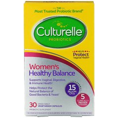 Culturelle, пробиотики, здоровый баланс для женщин, 30 вегетарианских капсул для ежедневного одноразового приема (CTL-40059), фото