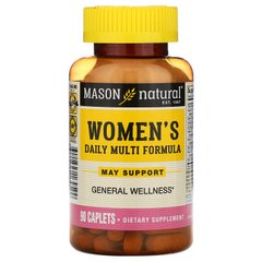Мультиформула для женщин, Women's Daily Multi Formula, Mason Natural, 90 капсул (MAV-16459), фото