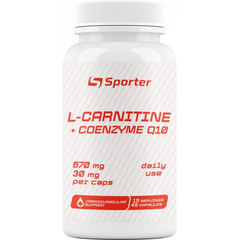 Sporter, L-карнітин 670 мг + CoQ10, 30 мг, 45 капсул (817242), фото