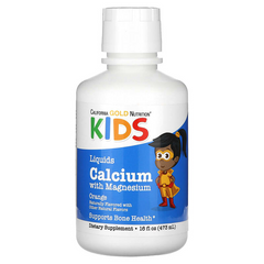 California Gold Nutrition, жидкий кальций с магнием для детей, 473 мл (CGN-02095), фото