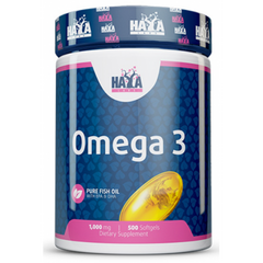 Haya Labs, Омега 3, 1000 мг, 500 гелевых капсул (818830), фото