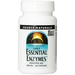 Эфирные энзимы, Source Naturals, 500 мг, 60 гелевых капсул (SNS-01301), фото