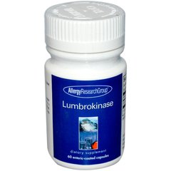 Ламброкіназа (Lumbrokinase), Allergy Research Group, 60 капсул, (ALG-76140), фото