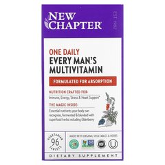 New Chapter, Every Man's, ежедневная мультивитаминная добавка для мужчин, 96 вегетарианских таблеток (NCR-00333), фото