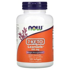 Now Foods, 7-Keto LeanGels, 100 мг, 120 мягких желатиновых капсул (NOW-03024), фото