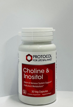 Protocol for Life Balance, Choline & Inositol, 250/250 мг, 30 рослинних капсул (PRT-10472), фото