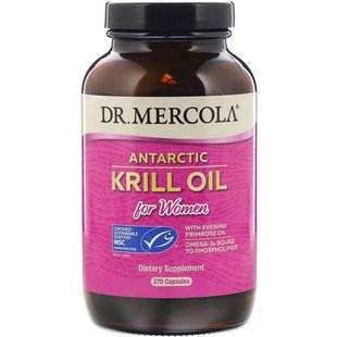 Dr. Mercola, масло антарктичного криля для жінок, 270 капсул (MCL-01029), фото