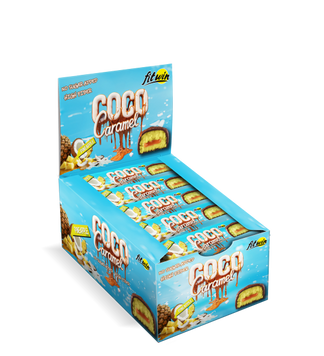 FitWin, Протеиновый батончик Coco Caramel, без цукру, ананас, 40 г, 20 шт (FTW-23059), фото