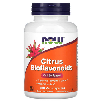 Цитрусові біофлавоноїди 700 мг NOW Foods Citrus Bioflavonoids - 100 капсул, фото
