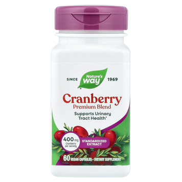 Журавлина 400 мг Nature's Way Cranberry Premium Blend - 60 веганських капсул, фото
