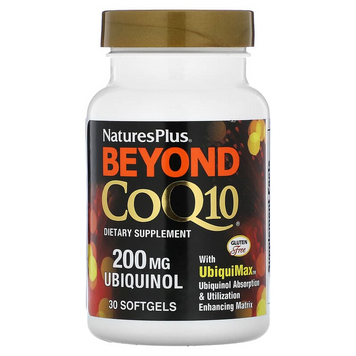 NaturesPlus, Beyond CoQ10, 200 мг, 30 мягких таблеток (NAP-49564), фото