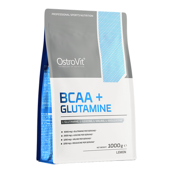 Ostrovit, BCAA+Глутамін, BCAA + Glutamine, лимон, 1000 г (OST-91767), фото