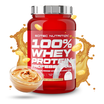Протеїн сироватковий Scitec Nutrition 100% Whey Protein Professional | арахісова паста - 920 г, фото