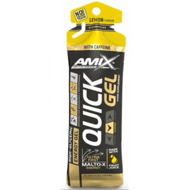 Amix, Performance Amix® QUICK Gel with caffeine, лимон, 45 г - 1/40 (820934), фото