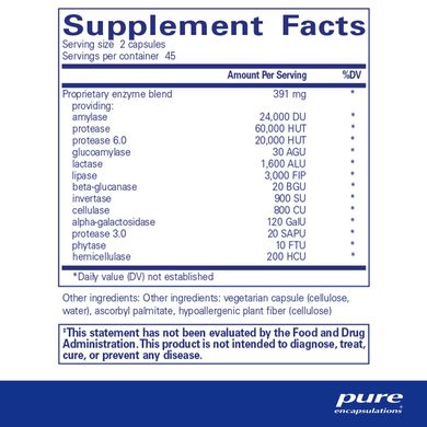 Pure Encapsulations, Травні ферменти, Digestive Enzymes Ultra, 90 капсул (PE-00973), фото