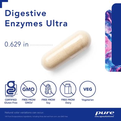 Pure Encapsulations, Пищеварительные ферменты, Digestive Enzymes Ultra, 90 капсул (PE-00973), фото