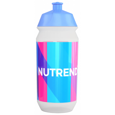 Nutrend, Sports Bottle 2019, белый с голубовато-розовым принтом, 500 мл (821651), фото