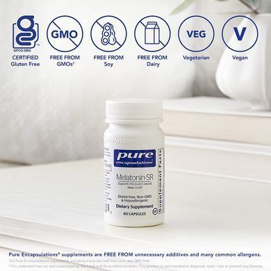 Мелатонін пролонгованої дії Pure Encapsulations Melatonin-SR Sustained Release - 60 капсул, фото