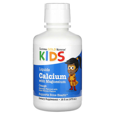 California Gold Nutrition, рідкий кальцій з магнієм для дітей, 473 мл (CGN-02095), фото