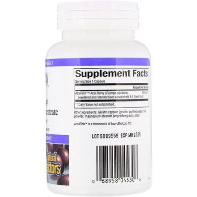 Асаи, Natural Factors, 500 мг, 90 капсул (NFS-04530), фото