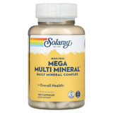 Solaray, Mega Multi Mineral, комплекс мікроелементів, без заліза, 100 капсул (SOR-04513), фото