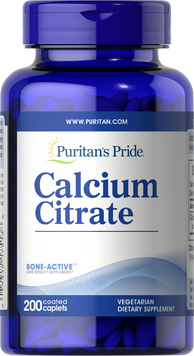 Puritan's Pride, Calcium Citrate, Кальцій цитрат, 200 мг, 200 капсул (PTP-17513), фото