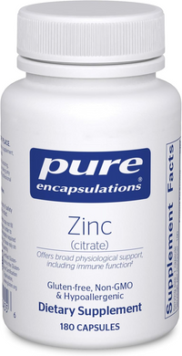 Pure Encapsulations, Цинк (цитрат), Zinc (citrate), 180 капсул (PE-00455), фото