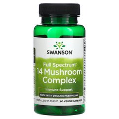 Swanson, Full Spectrum, комплекс із 14 грибів, 60 рослинних капсул (SWV-11383), фото