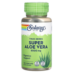 Solaray, Super Aloe Vera, 8000 мг, 100 растительных капсул (SOR-00123), фото