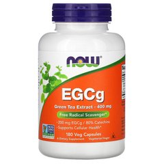 Now Foods, EGCg, экстракт зеленого чая, 400 мг, 90 растительных капсул (NOW-04704), фото