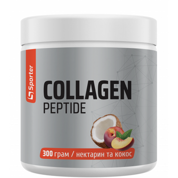 Коллаген пептиды Sporter Collagen peptide | нектарин-кокос - 300 г, фото