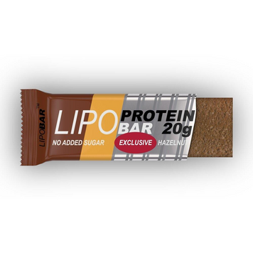 Батончик LipoBar Exclusive Protein Bar 33%, збагачений біоактивним колагеном Peptan, горіх, 50 г - 1/20 (LIP-48009), фото