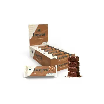 Протеїновий батончик Myprotein Layered Bar 33% | потрійна шоколадна помадка - 12 шт по 60 г, фото