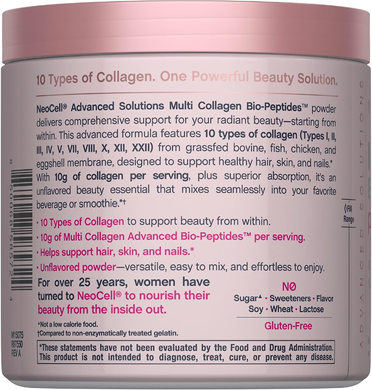 Мультиколлагеновые биопептиды 10 г NeoCell Multi Collagen Bio-Peptides Protein | без вкуса - 198 г, фото
