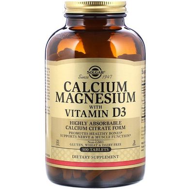 Solgar, Кальцій та магній з вітаміном D3, 300 таблеток (SOL-00519), фото