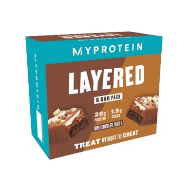 Myprotein, Layered, потрійна шоколадна помадка, 12x60 г (MPT-17737), фото