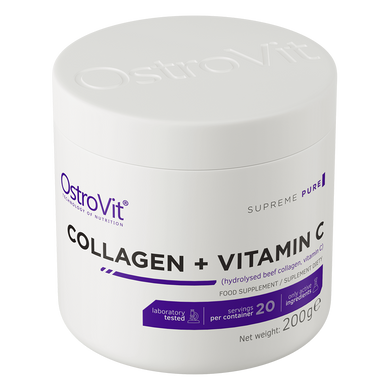 Ostrovit, Коллаген + Витамин С, Collagen + Vitamin C, натуральный, 200 г (OST-22483), фото