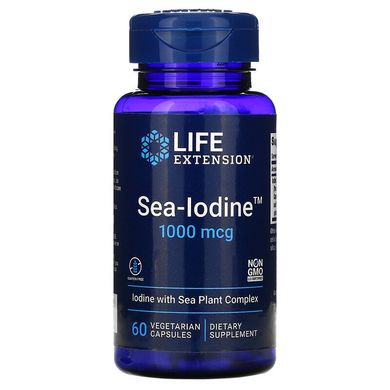 Life Extension, Sea-Iodine, 1000 мкг, 60 вегетарианских капсул (LEX-17406), фото