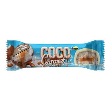 FitWin, Протеїновий батончик Coco Caramel, без цукру, мигдаль, 40 г, 20 шт (FTW-23060), фото