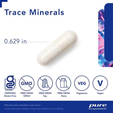Pure Encapsulations, Трассирующие минералы, Trace Minerals, 60 капсул (PE-01628), фото